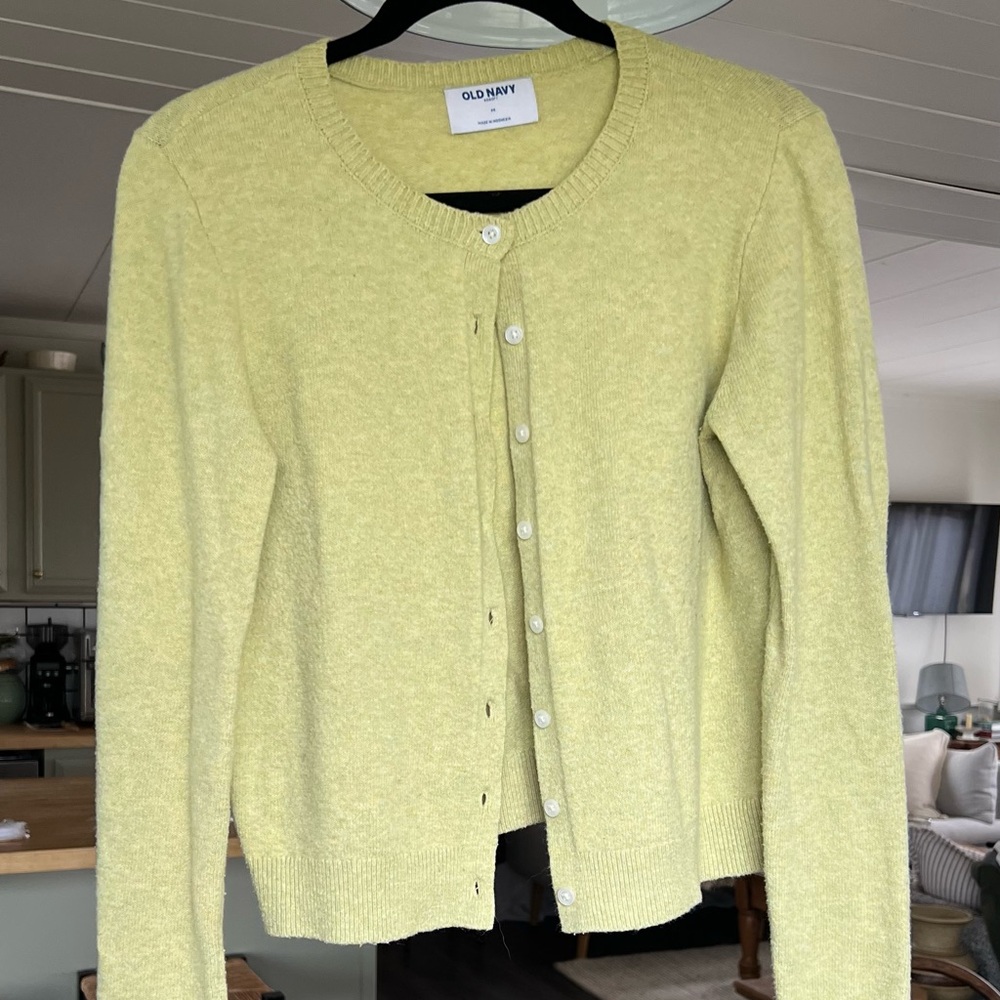 Old Navy Chartreuse Cardigan